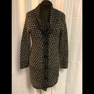 Tunic length coat sweater